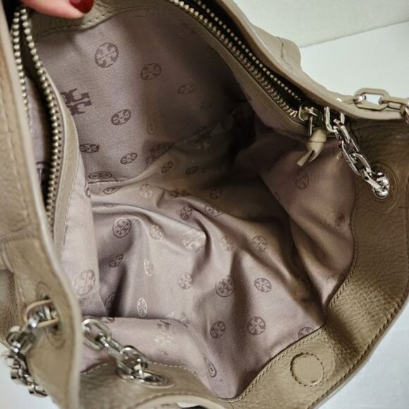 Tory Burch Britten Nude/ grey bag - Picture 4 of 16